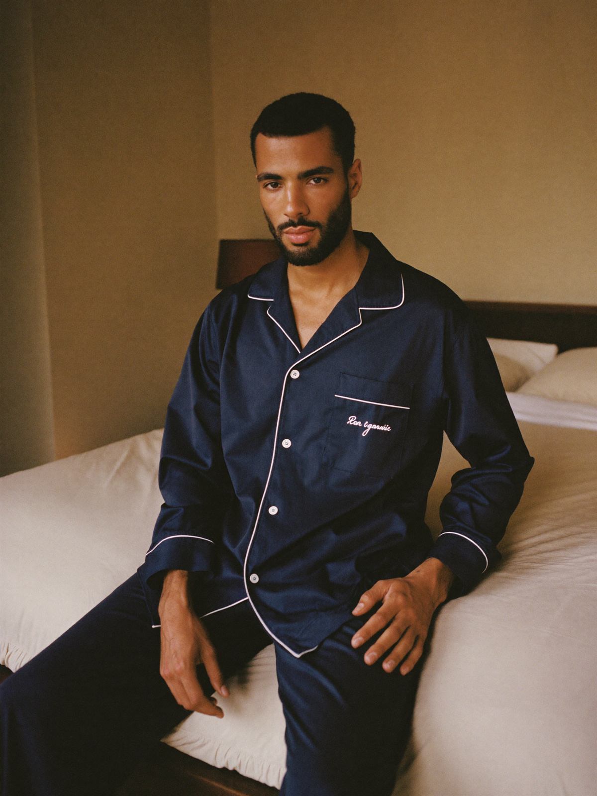 Look 03 — men’s midnight navy pajama set